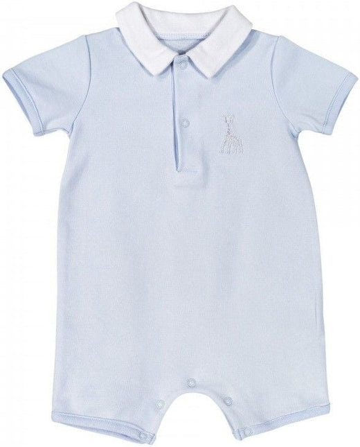 Sophie de Giraf Baby Jumpsuit 1 - Delig Pakje Kraagje Blauw koop je bij Babywinkel