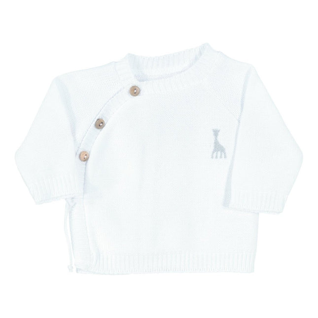 Sophie de Giraf Baby Vestje Overslag Vestje Wit koop je bij Babywinkel