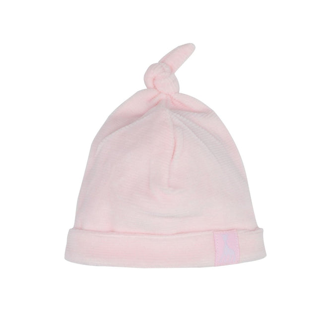 Sophie de Giraf Babymutsje Velours Rib Roze koop je bij Babywinkel