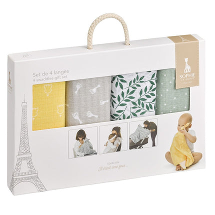 Sophie de Giraf Hydrofiele Doek 4St 70cm koop je bij Babywinkel