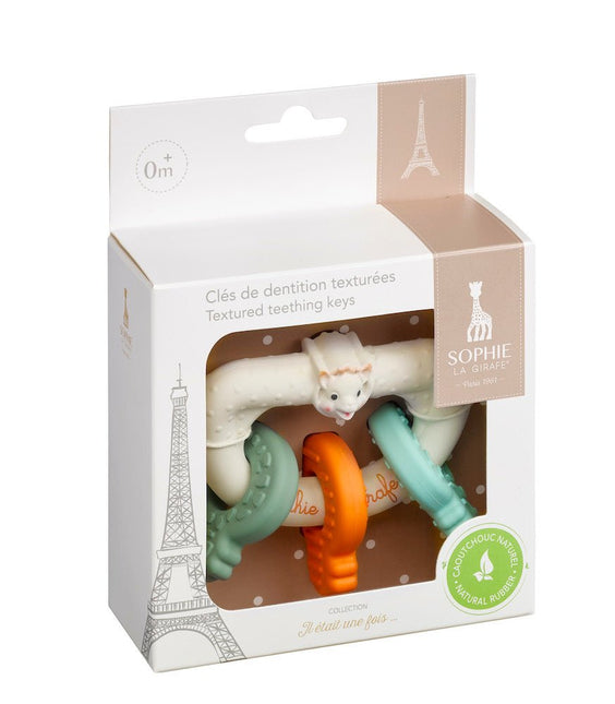 Sophie de Giraf Bijtring Sleutel In Witte Geschenkdoos koop je bij Babywinkel