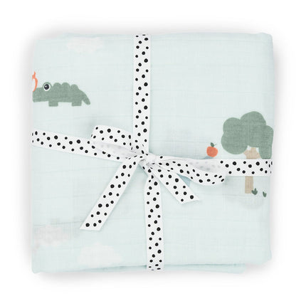 Done by Deer Hydrofiele Doek Playground Blauw 120Cm koop je bij Babywinkel