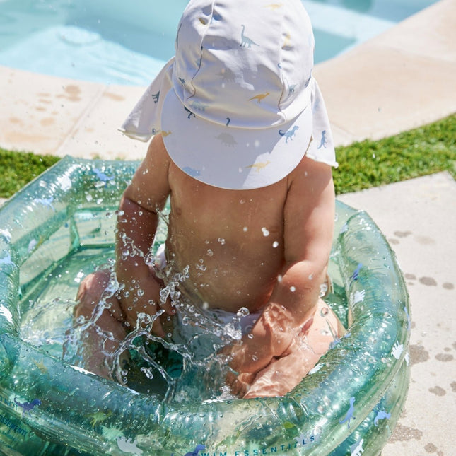 Swim Essentials Baby Zwembad Blauw/Groen Dino – Ø 60 cm koop je bij Babywinkel