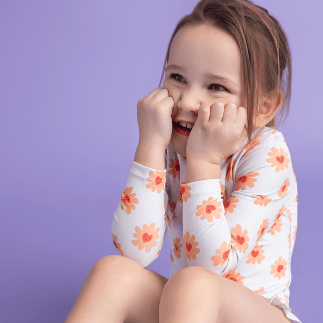 Swim Essentials Badpak Kind Flower Hearts Lange Mouwen koop je bij Babywinkel