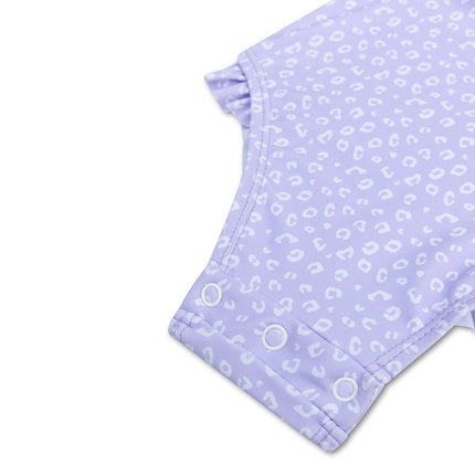 Swim Essentials Badpak Kind Lila Leopard Lange Mouwen Ruffles koop je bij Babywinkel