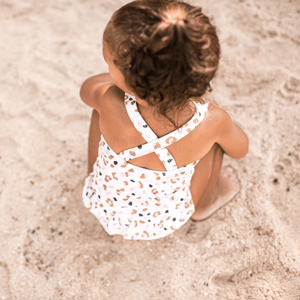 Swim Essentials Badpak Kind Panterprint Off White Kahki koop je bij Babywinkel