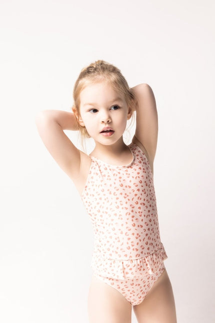 Swim Essentials Badpak Kind Panterprint Old Pink koop je bij Babywinkel