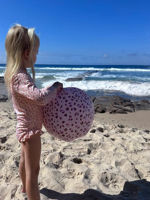 Swim Essentials Old Pink Leopard Strandbal – 51 cm koop je bij Babywinkel