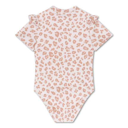 Swim Essentials Uv Zwempak Beige Leopard Rashguard Ruffle koop je bij Babywinkel