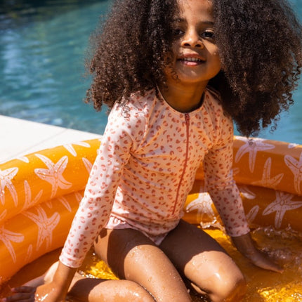 Swim Essentials Uv Zwempak Panterprint Old Pink Ruffle koop je bij Babywinkel