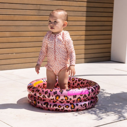Swim Essentials Uv Zwempak Panterprint Old Pink Ruffle koop je bij Babywinkel