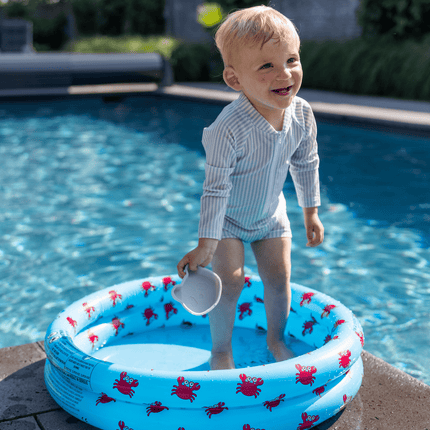 Swim Essentials Uv Zwempak Strepen Blauw/Wit koop je bij Babywinkel