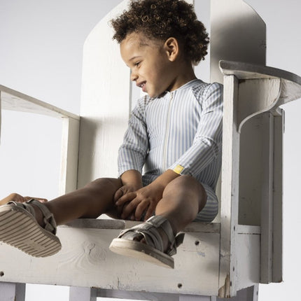 Swim Essentials Uv Zwempak Strepen Blauw/Wit koop je bij Babywinkel