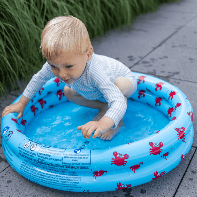 Swim Essentials Uv Zwempak Strepen Blauw/Wit koop je bij Babywinkel