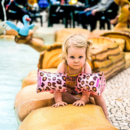 Swim Essentials Zwembandjes Panterprint 0 - 2 Jaar Roze koop je bij Babywinkel
