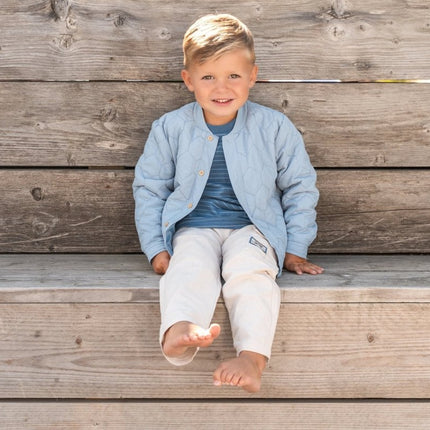 T-shirt korte mouw Indigo stripe koop je bij Babywinkel