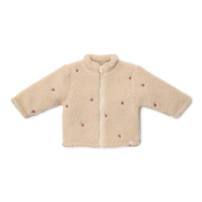 Little Dutch Baby Vestje Teddy Sand Bloemen koop je bij Babywinkel