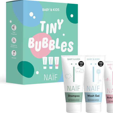 Naif Verzorgingsset Tiny Bubbles Essentials koop je bij Babywinkel