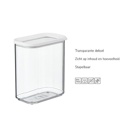 Mepal Modula -säilytysastia 1500 ml, valkoinen
