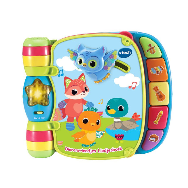 Vtech Baby Boekje Dierenvriendjes Liedjes Blauw koop je bij Babywinkel