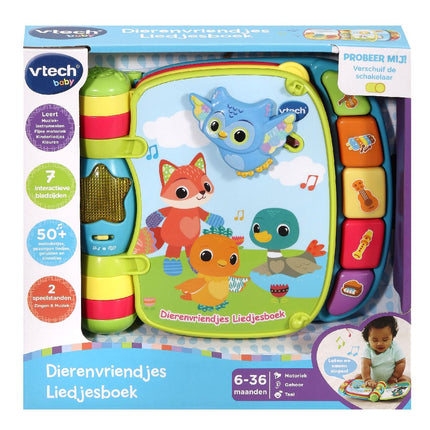Vtech Baby Boekje Dierenvriendjes Liedjes Blauw koop je bij Babywinkel