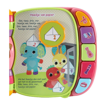 Vtech Baby Boekje Dierenvriendjes Liedjes Roze koop je bij Babywinkel