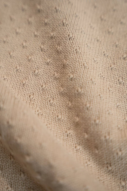 Little Dutch Wiegdeken Pure Soft Beige Gebreid koop je bij Babywinkel