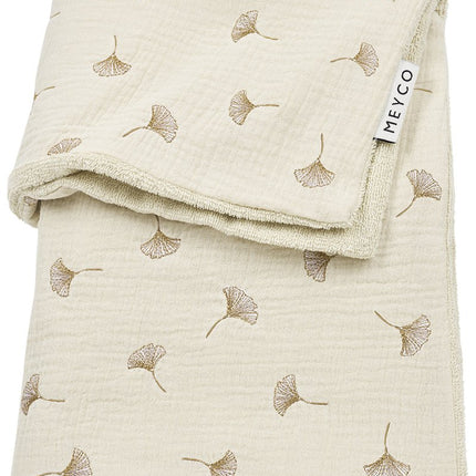 Meyco Wiegdeken Ginkgo Soft Sand 75X100Cm koop je bij Babywinkel
