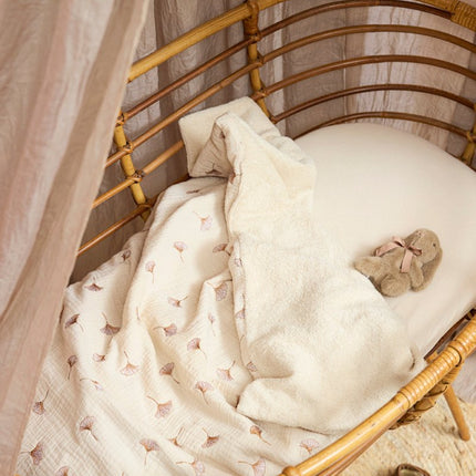 Meyco Wiegdeken Ginkgo Soft Sand 75X100Cm koop je bij Babywinkel