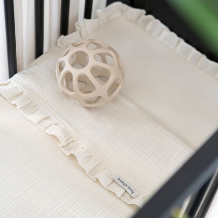 Baby's Only Wieglaken Calm Warm Linen Met Ruffel 80X100 Cm koop je bij Babywinkel