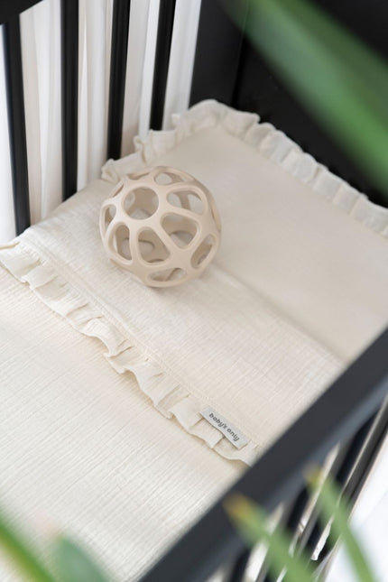 Baby's Only Wieglaken Calm Warm Linen Met Ruffel 80X100 Cm koop je bij Babywinkel