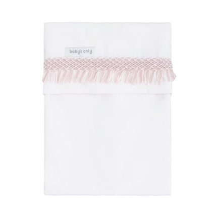 Baby's Only Wieglaken Gebreide Bies Happiness Oud Roze/Ecru 80X100 Cm koop je bij Babywinkel