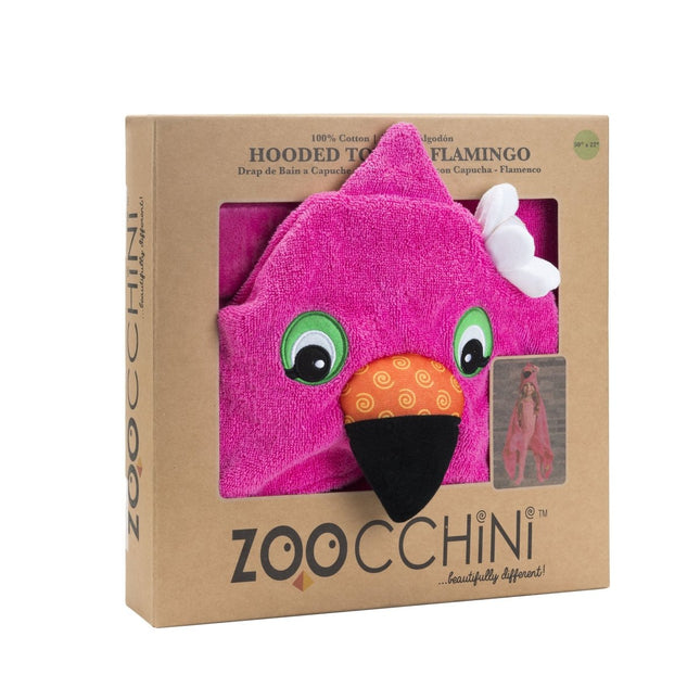 Zoocchini Badcape Baby Franny The Flamingo Katoen koop je bij Babywinkel