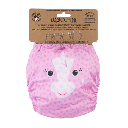 Zoocchini Wasbare Luier Allie The Alicorn Met Extra Inlegstuk koop je bij Babywinkel