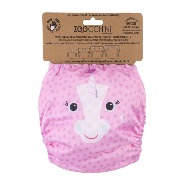Zoocchini Wasbare Luier Allie The Alicorn Met Extra Inlegstuk koop je bij Babywinkel