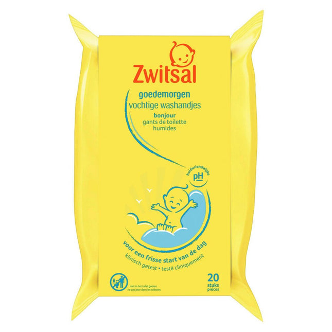 Zwitsal Vochtige Washandjes Goedemorgen koop je bij Babywinkel